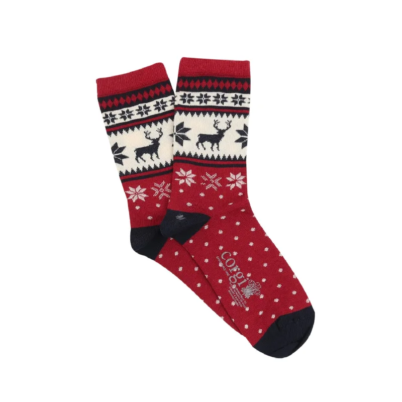 Make Your Weekend Count with Savings Women's Christmas Deer Cotton Socks