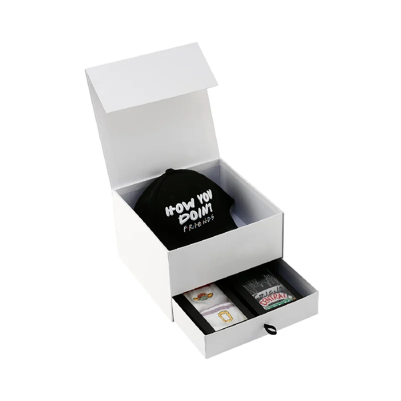 Epic Value Women's  F.R.I.E.N.D.S. | Cartoon Theme Gift Box | Socks and Cap | Officially Licensed