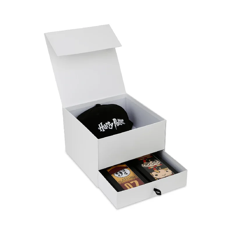 Deep Savings Women's Harry Potter | Cartoon Theme Gift Box | Socks and Cap | Officially Licensed